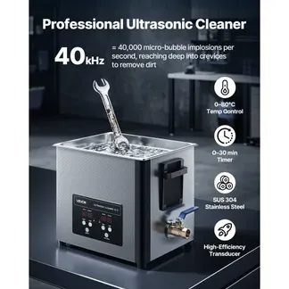 VEVOR 10 L Ultraschallreiniger, professionelle Ultraschallreinigungsmaschine mit Reinigungskorb & Digitalanzeige, 180 W Edelstahl 40 kHz Industrielle Reinigungsmaschine für Teile Vergaser Instrumente VEVOR 10 L Ultraschallreiniger, professionelle Ultraschallreinigungsmaschine mit Reinigungskorb & Digitalanzeige, 180 W Edelstahl 40 kHz Industrielle Reinigungsmaschine für Teile Vergaser Instrumente