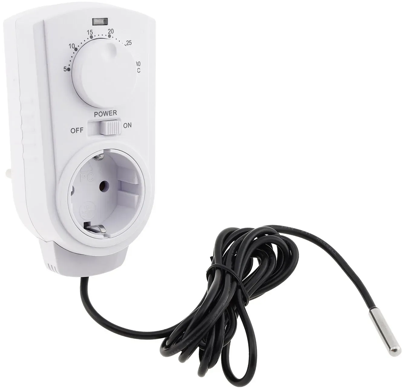 Steckdosen-Thermostat “ST-50” ana EXT 5-30°C, 230V, 2m Kabel + Außensensor Steckdosen-Thermostat “ST-50” ana EXT 5-30°C, 230V, 2m Kabel + Außensensor