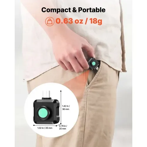 VEVOR Wärmebildkamera für Android, 320x240 Super IR 160x120 IR-Auflösung Thermobildkamera für Smartphone Tablet mit USB-C Anschluss, 25Hz Infrarotkamera mit 15 Farbpaletten für -20°C-550°C Inspektion – Bild 4