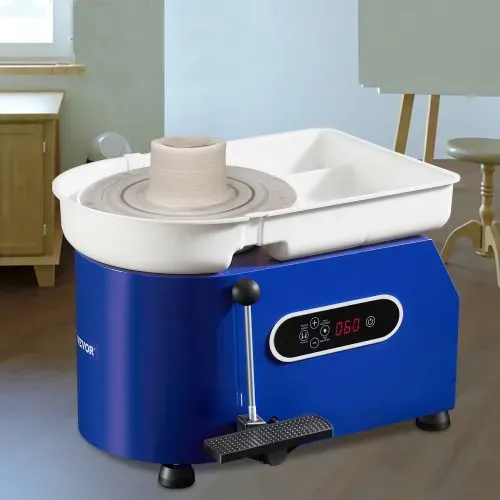 VEVOR Töpferscheibe Keramik Rad Maschine 450 W, Elektrische Töpferscheibe Maschine 28 cm 300 U/min Töpferscheibenmaschine, mit Pedal & Schürze Formmaschine, Geeignet für Anfänger, Enthusiasten – Bild 7