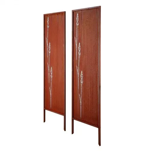 VEVOR Paravent 50x160 cm 4er-Pack, Raumteiler, Trennwand mit Erdspießen & Kohlenstoffstahlplatte, Sichtschutz, Raumtrenner, Dekorative Sichtschutzwand für Garten, Terrasse, Hof, Balkon – Bild 8