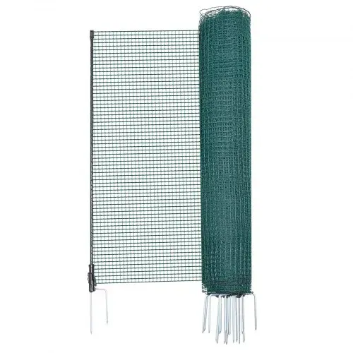 VEVOR Begrenzungszaun 20x1,2 m, Weidezaun aus PE, Mobiler Hundezaun mit Doppelspitzenpfählen & Abspannseilen, Hühnerzaun, Gartenzaun, Campingzaun für Hunde, Hühner, Pflanzen, Außenbereiche – Bild 9