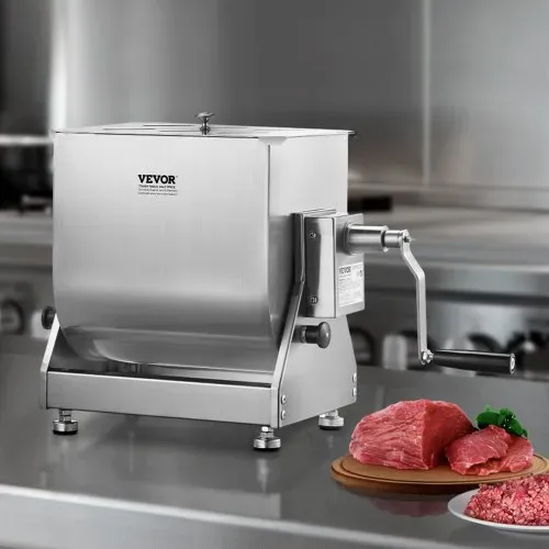 VEVOR manueller Fleischmischer Fleischverarbeitungsgerät mit Kippbehälter (maximales Mischen von 13,61 kg Fleisch), Fleischmischer Wurstmischer mit Untersetzungsgetriebe, Handmixer für Hackfleisch – Bild 7