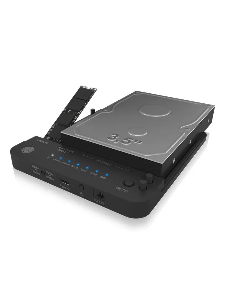 ICY BOX IB-2913MCL-C31, Docking & CloneStation für M.2 NVMe/SATA & 2,5"/3,5" SATA zu M.2 NVMe SSDs – Bild 3