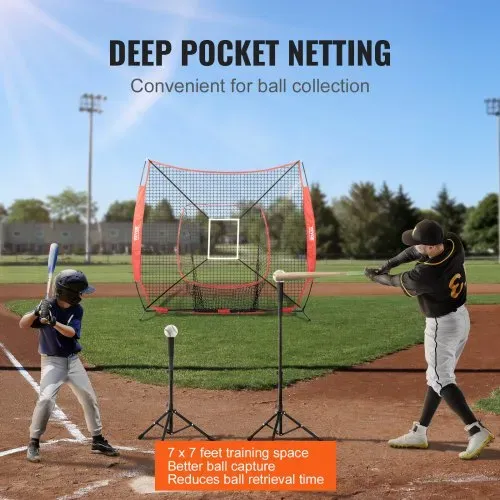 VEVOR 2134 x 2134 mm Pitching Net Pitching Target mit Strike Zone, Baseball & Softball 9 Loch Trainingsgeräte für Jugendliche & Erwachsene, Baseball Pitching Net (nur Netz) – Bild 5