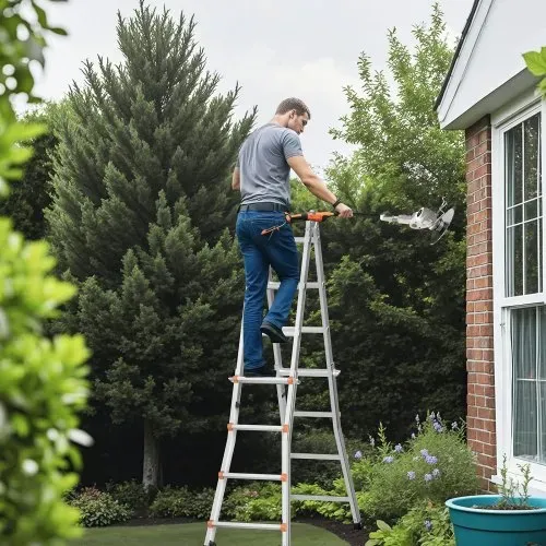 VEVOR Teleskopleiter mit A-Rahmen, 4 m Aluminium-Ausziehleiter, multifunktionale zusammenklappbare Wohnmobilleiter, Teleskopleiter für Hausaufgaben, Treppen, Innen- & Außendächer, 150 kg Tragkraft – Bild 7