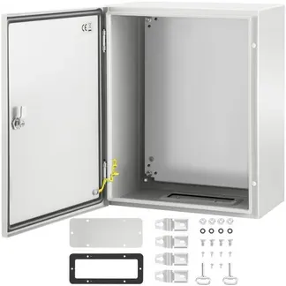 VEVOR Schaltschrank NEMA-Industriegehäuse, 50 x 40 x 25 cm NEMA 4X-Stahl-Verteilerschrank, IP66 wasser- und staubdicht, elektrischer Anschlusskasten für den Außen-/Innenbereich, mit Montageplatte VEVOR Schaltschrank NEMA-Industriegehäuse, 50 x 40 x 25 cm NEMA 4X-Stahl-Verteilerschrank, IP66 wasser- und staubdicht, elektrischer Anschlusskasten für den Außen-/Innenbereich, mit Montageplatte