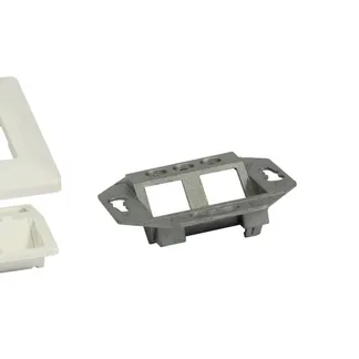 Keystone, Modulträger, UP Dosen für 2xTP-Modul, Reinweiss, Eckiger Aussenrahmen, Synergy 21, Keystone, Modulträger, UP Dosen für 2xTP-Modul, Reinweiss, Eckiger Aussenrahmen, Synergy 21,