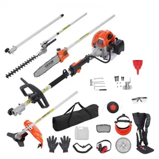 VEVOR 6-in-1 Heckentrimmer Benzin-Heckenschere 43CC Langstielheckenschere 1,15L VEVOR 6-in-1 Heckentrimmer Benzin-Heckenschere 43CC Langstielheckenschere 1,15L