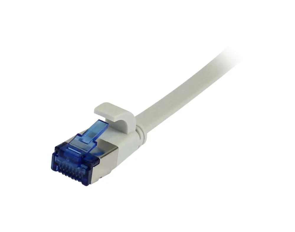 Patchkabel RJ45, CAT6A 500Mhz, 0.15m, grau, U/FTP, flach, TPE(Superflex), AWG32, Synergy 21 Patchkabel RJ45, CAT6A 500Mhz, 0.15m, grau, U/FTP, flach, TPE(Superflex), AWG32, Synergy 21