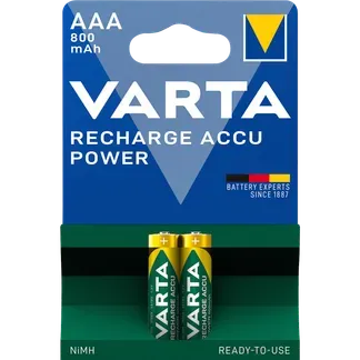 Micro-Akku VARTA “Accu Power“, Ni-MH, 800mA, Typ AAA, HR03, 2er-Blister Micro-Akku VARTA “Accu Power“, Ni-MH, 800mA, Typ AAA, HR03, 2er-Blister