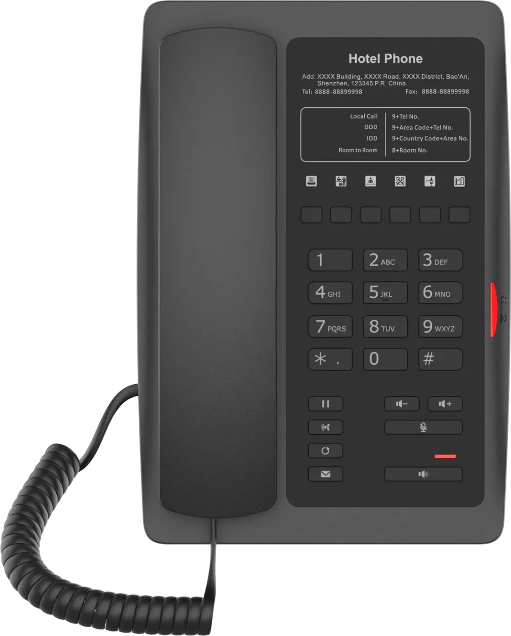 Fanvil H3W V2-Black, H3W-Black---WiFi Hotel Phone / SIP / POE / Wi-Fi – Bild 5