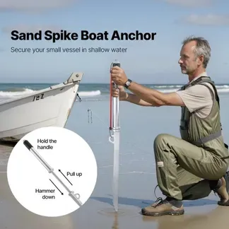 VEVOR Sand Bootsanker mit Spike Gleitanker, verzinkter Kohlenstoffstahl Bootsanker, Flachwasser-Strandanker, zur Sicherung von Jetskis, PWCs, Pontonkajaks an Stränden und Sandbänken VEVOR Sand Bootsanker mit Spike Gleitanker, verzinkter Kohlenstoffstahl Bootsanker, Flachwasser-Strandanker, zur Sicherung von Jetskis, PWCs, Pontonkajaks an Stränden und Sandbänken