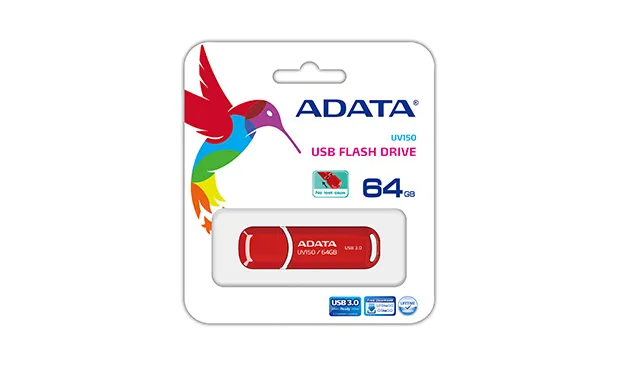 ADATA 64GB DashDrive UV150 USB-Stick USB Typ-A 3.2 Gen 1 (3.1 Gen 1) Rot – Bild 2