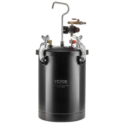 VEVOR Druckbehälter für Sprühfarbe, 15 L Druckbehälter, 60 psi einstellbarer Druck, Stahl-Druckbehälter-Farbbehälter mit Spritzpistole, Schläuchen, Druckmesser, für Heimdekoration, Industrielackierung – Bild 10