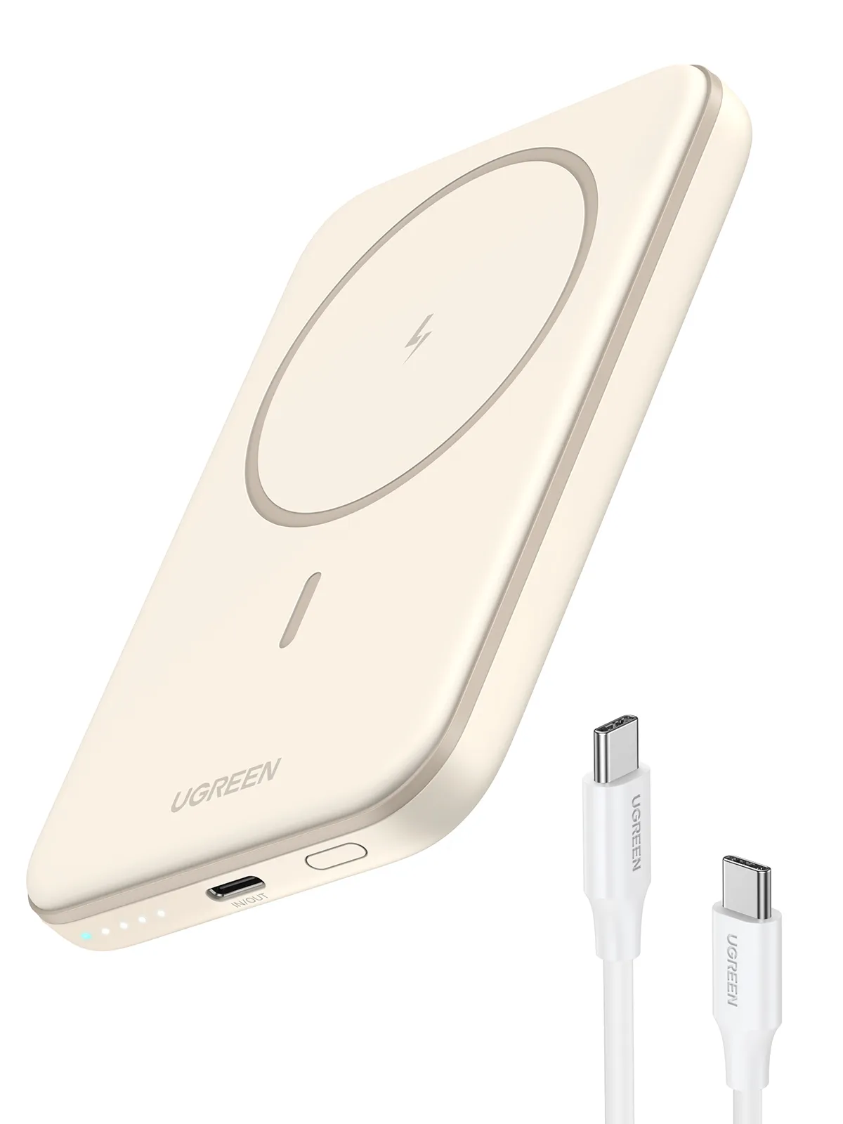 Ugreen 25207 Powerbank 5000 mAh Kabelloses Aufladen Schwarz – Bild 2