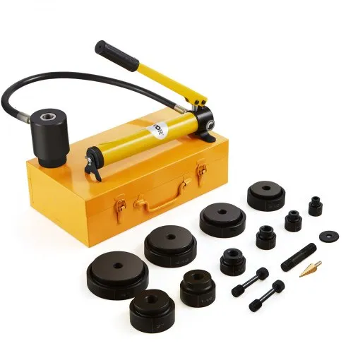 VEVOR 15t Hydraulische Lochstanzer Zylinder Hydraulikpumpe Set 10 Stempel 12,7-50,8 mm VEVOR 15t Hydraulische Lochstanzer Zylinder Hydraulikpumpe Set 10 Stempel 12,7-50,8 mm