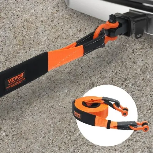 VEVOR Abschleppseil für Autos, 16329,31kg, 9,1 m 7,62 cm, für den Notfall, strapazierfähig – Bild 7