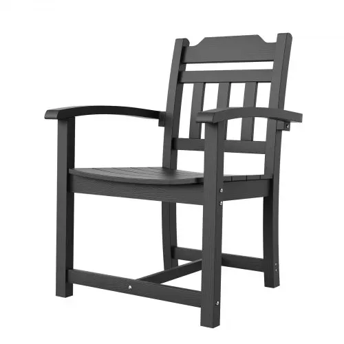 VEVOR 7-teiliges Gartenmöbel Set Balkonmöbel Set 1 Tisch + 6 Stühle, 150 kg / 150 kg Sitzgruppe Garnitur Wetterfest Sonnenfest, Essgruppe Garten Terrassenmöbel-Set Modern Balkon Möbel Schwarz – Bild 10