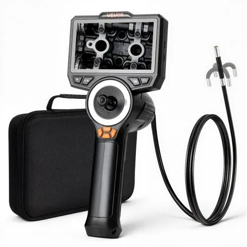 VEVOR Drehbare Endoskopkamera mit Licht, Inspektionskamera mit 360° beweglichem Kopf, IP67 Wasserdichte Rohrkamera mit 4,5 Zoll Display 1,5 m Kabel 3000 mAh Akku, 6,2 mm Boreskopkamera für Auto Haus VEVOR Drehbare Endoskopkamera mit Licht, Inspektionskamera mit 360° beweglichem Kopf, IP67 Wasserdichte Rohrkamera mit 4,5 Zoll Display 1,5 m Kabel 3000 mAh Akku, 6,2 mm Boreskopkamera für Auto Haus