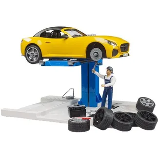 bworld PKW Service Center + bruder Roadster, Spielfahrzeug bworld PKW Service Center + bruder Roadster, Spielfahrzeug