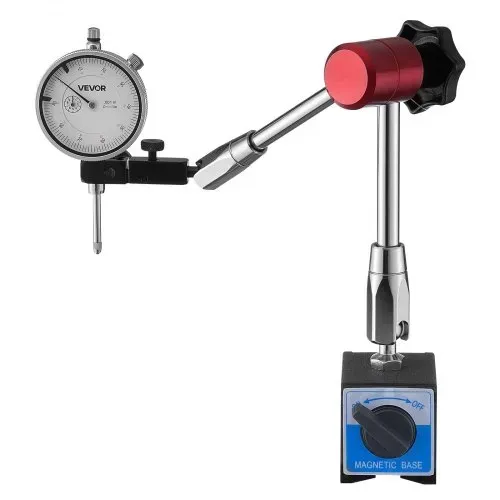 VEVOR Messuhr mit Magnetstativ, Magnetfuß, 0,03 mm Genauigkeit, 0–25,4 mm Bereich, Messuhrhalter, professionell für die Maschineneinrichtung, Messung schmaler Bereiche, leicht abzulesen – Bild 9