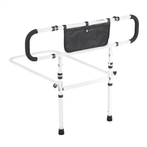 VEVOR Bettaufstehhilfe Senioren Bettgitter Aufstehhilfe mit 2 Stützbeinen & Befestigungsgurt Bettgeländer Höhenverstellbar von 740 bis 930mm Schutzgeländer für Queensize- Doppel- & Einzelbett – Bild 8