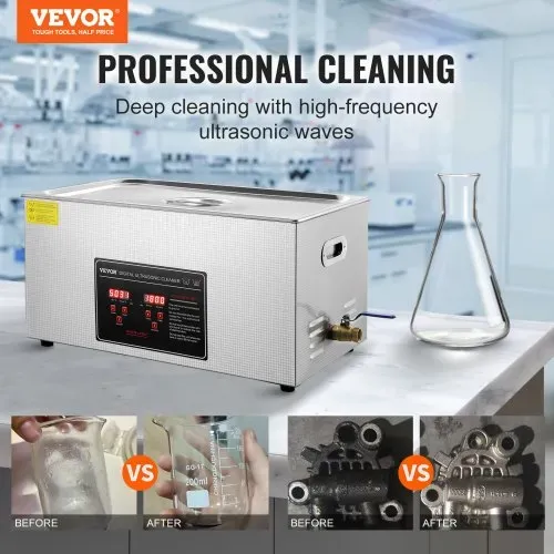 VEVOR Ultraschallreiniger Ultraschall Edelstahl-Reinigungsgerät 480 W, 22 L Ultraschallreinigungsgerät mit Digitaler Anzeige 0-30 Min, Reinigung Ultraschall für Schmuck, Brillen, Uhren usw. VEVOR Ultraschallreiniger Ultraschall Edelstahl-Reinigungsgerät 480 W, 22 L Ultraschallreinigungsgerät mit Digitaler Anzeige 0-30 Min, Reinigung Ultraschall für Schmuck, Brillen, Uhren usw.