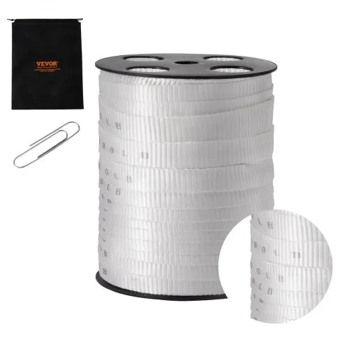 VEVOR Polyester-Zugband, 80,8 m x 1,9 cm, 1134 kgf Zugkapazität, bedrucktes Gurtband zum Kabelziehen für Verpackung, Gartenarbeit, gewerbliche Elektrik, Leitungsarbeiten, weiß VEVOR Polyester-Zugband, 80,8 m x 1,9 cm, 1134 kgf Zugkapazität, bedrucktes Gurtband zum Kabelziehen für Verpackung, Gartenarbeit, gewerbliche Elektrik, Leitungsarbeiten, weiß