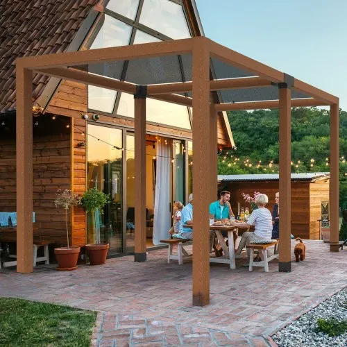 VEVOR Pfostenverbinder, passend für 142x142 mm Pfosten, 4-Wege-Hochleistungs-Eckhalterung, Woodworks DIY-Pfostenbasissatz, Pfostennecke für Pavillons, Terrassenpergolen, Blockhütten, 4 Stk. – Bild 7