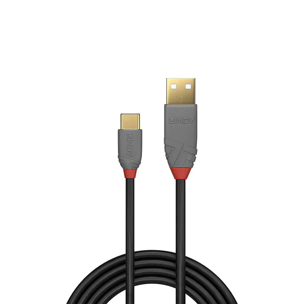 Lindy 36885 USB Kabel USB 2.0 0,5 m USB A USB C 0,48 Gbit/s Schwarz, Grau – Bild 2