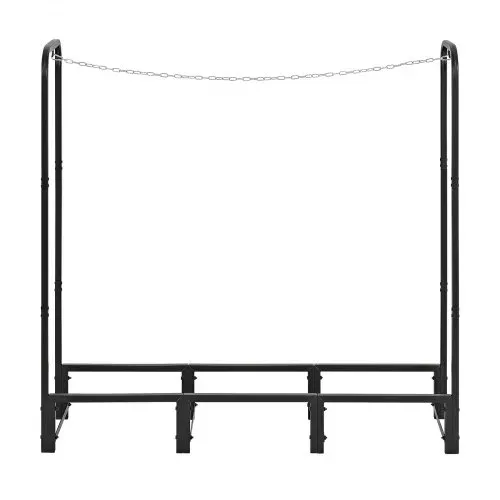 VEVOR Kaminholzregal 1/4 Cord Brennholzregal Feuerholzregal 1220x320x1185mm, für Kamin, Terrasse & Balkon, Rahmen aus Kohlenstoffstahl Pulverbeschichtet, Tragfähigkeit 250 kg, Kapazität 591,8 L Schwarz – Bild 10