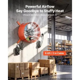VEVOR Giebellüfter 38,1cm Dachbodenlüfter mit 2803,4m³/h Luftstrom Orange, Kühlung & Luftzirkulation für Dachboden Werkstatt & Zuhause, Kohlenstoffstahlgehäuse, mit Thermostat Netzkabel & Steuerkabel VEVOR Giebellüfter 38,1cm Dachbodenlüfter mit 2803,4m³/h Luftstrom Orange, Kühlung & Luftzirkulation für Dachboden Werkstatt & Zuhause, Kohlenstoffstahlgehäuse, mit Thermostat Netzkabel & Steuerkabel