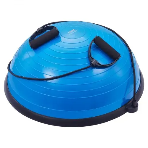 VEVOR Halb-Gymnastikball-Trainer, 584 mm Balance Ball Trainer, 300 kg Tragkraft Stabilitätsball, Yoga-Ball mit Widerstandsbändern und Fußpumpe, Kraft-Fitnessball für das Heim-Fitnessstudio, Blau – Bild 9