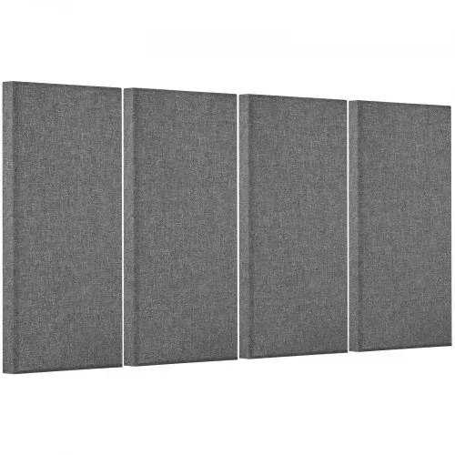 VEVOR Akustikpaneele, 4 Stück, 600x300x50 mm, Fiberglas, schallabsorbierende Platten, selbstklebende, Akustik Wandpaneele, für Studios, Büros, Heimkinos, Konferenzräume, grau – Bild 8