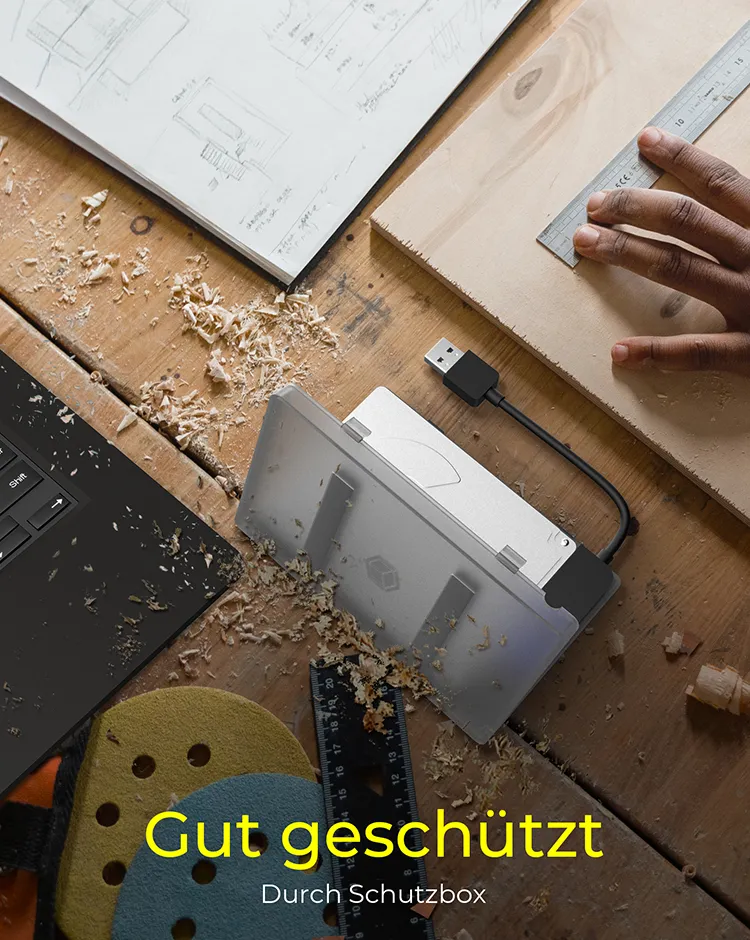 ICY BOX IB-AC603b-U3, USB 3.2 Gen 1 zu 2,5" SATA Festplatten Adapter Kabel, Zugriff LED – Bild 3