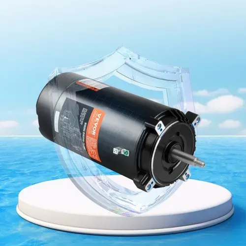 VEVOR 1,5 PS Poolpumpenmotor, 56J Rahmen, 115V(13,6 Ampere)/230V(6,8 Ampere) 3450 U/min, 60Hz, 1.3 Betriebsfaktor, 90μF/250V Kondensator, CCW Rotation Rundflansch Ersatzmotor – Bild 7