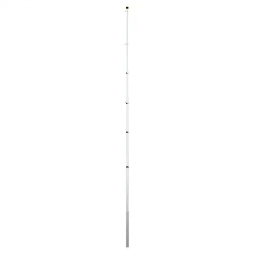 VEVOR Teleskop Fahnenmast 6 m, Flaggenmast-Set für den Außenbereich, Extra Dicke Aluminium-Fahnenstange mit PVC-Bodenhülse, Ideal für Garten, Private & Gewerbliche Nutzung, Silber – Bild 8