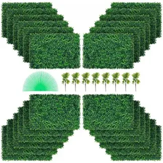 VEVOR Künstliche Pflanzenwand 24 Stk. Sichtschutz Hecke Künstlich Grün, Künstliche Buchsbaumplatte PE, Sichtschutz Kunstpflanzen 60 x 40 cm, Sichtschutzhecke Wanddekoration Pflanzenwand VEVOR Künstliche Pflanzenwand 24 Stk. Sichtschutz Hecke Künstlich Grün, Künstliche Buchsbaumplatte PE, Sichtschutz Kunstpflanzen 60 x 40 cm, Sichtschutzhecke Wanddekoration Pflanzenwand