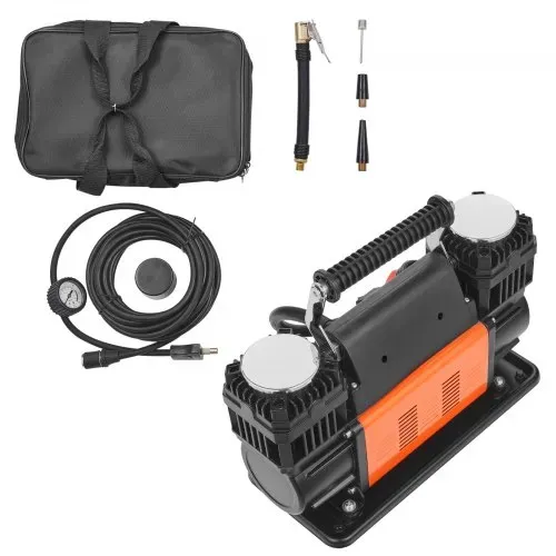 VEVOR 10,6 CFM Hochleistungs-Luftkompressor, 30 s schnelles Aufpumpen | Tragbarer Reifenfüller mit zwei Zylindern, 12 V 150 PSI Offroad-Luftpumpe mit Adaptern für LKWs, Autos, SUVs, 4 x 4-Fahrzeuge, Wohnmobile – Bild 8