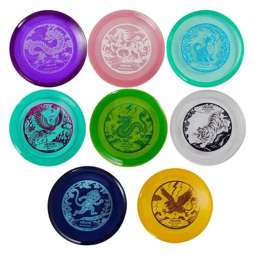VEVOR Discgolf-Set Starterset (8 Stk.), Anfänger-Frisbees für Ganzkörper-Krafttraining, mit Putter, Mid-Range, Driver, für Garten Rasen Strand Park im Freien – Bild 8