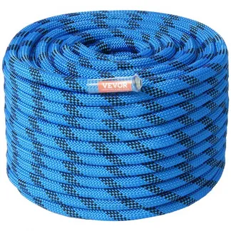 VEVOR 12,7 mm statisches Kletterseil, 60,9 m (200 Fuß) Outdoor-Kletterseil, 30 kN Bruchfestigkeit, Faserseil für Flucht, Abseilen, Brandrettung, Blau VEVOR 12,7 mm statisches Kletterseil, 60,9 m (200 Fuß) Outdoor-Kletterseil, 30 kN Bruchfestigkeit, Faserseil für Flucht, Abseilen, Brandrettung, Blau