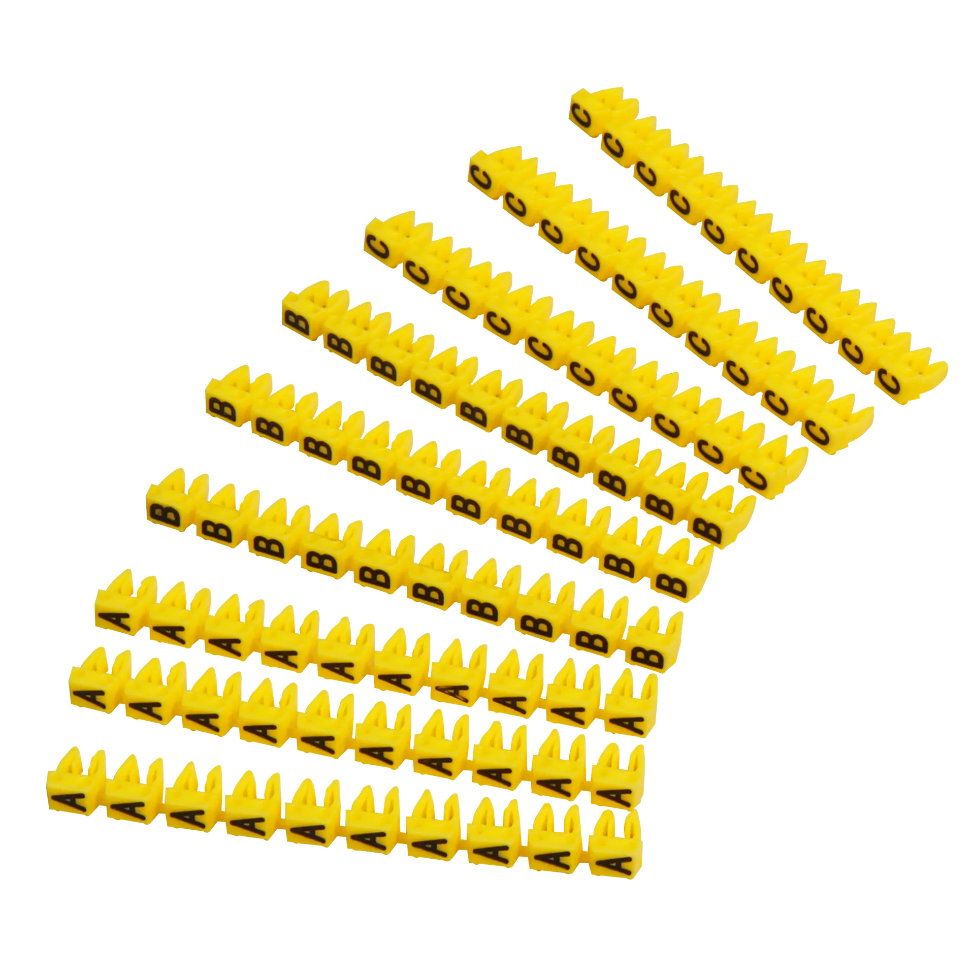 Kabelmarker-Clips McPower, bedruckt mit Buchstaben, Kabeldurchmesser bis 3mm Kabelmarker-Clips McPower, bedruckt mit Buchstaben, Kabeldurchmesser bis 3mm