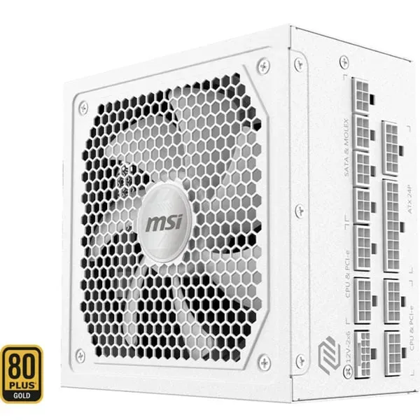 MSI MAG A1000GL PCIE5 WHITE Netzteil 1000 W 24-pin ATX ATX Weiß MSI MAG A1000GL PCIE5 WHITE Netzteil 1000 W 24-pin ATX ATX Weiß
