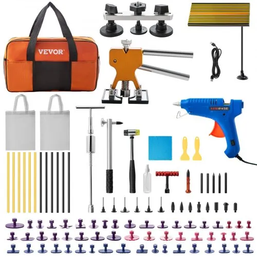 VEVOR 89 Stk Auto Dellen Reparaturset professionell Lackloses Ausbeulwerkzeug DIY Reparatur Abzieher Kit Dellenentfernung Werkzeug Hagel Reparatur LED VEVOR 89 Stk Auto Dellen Reparaturset professionell Lackloses Ausbeulwerkzeug DIY Reparatur Abzieher Kit Dellenentfernung Werkzeug Hagel Reparatur LED