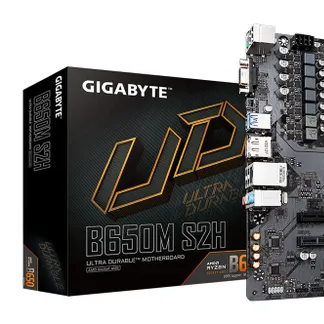 GIGABYTE B650M S2H Mainboard – AMD Ryzen 9000er-Serie, 5+2+2 Phasen VRM, bis zu 6400 MHz DDR5 (OC), 1xPCIe 4.0 M.2, GbE LAN, USB 3.2 Gen 1 GIGABYTE B650M S2H Mainboard – AMD Ryzen 9000er-Serie, 5+2+2 Phasen VRM, bis zu 6400 MHz DDR5 (OC), 1xPCIe 4.0 M.2, GbE LAN, USB 3.2 Gen 1