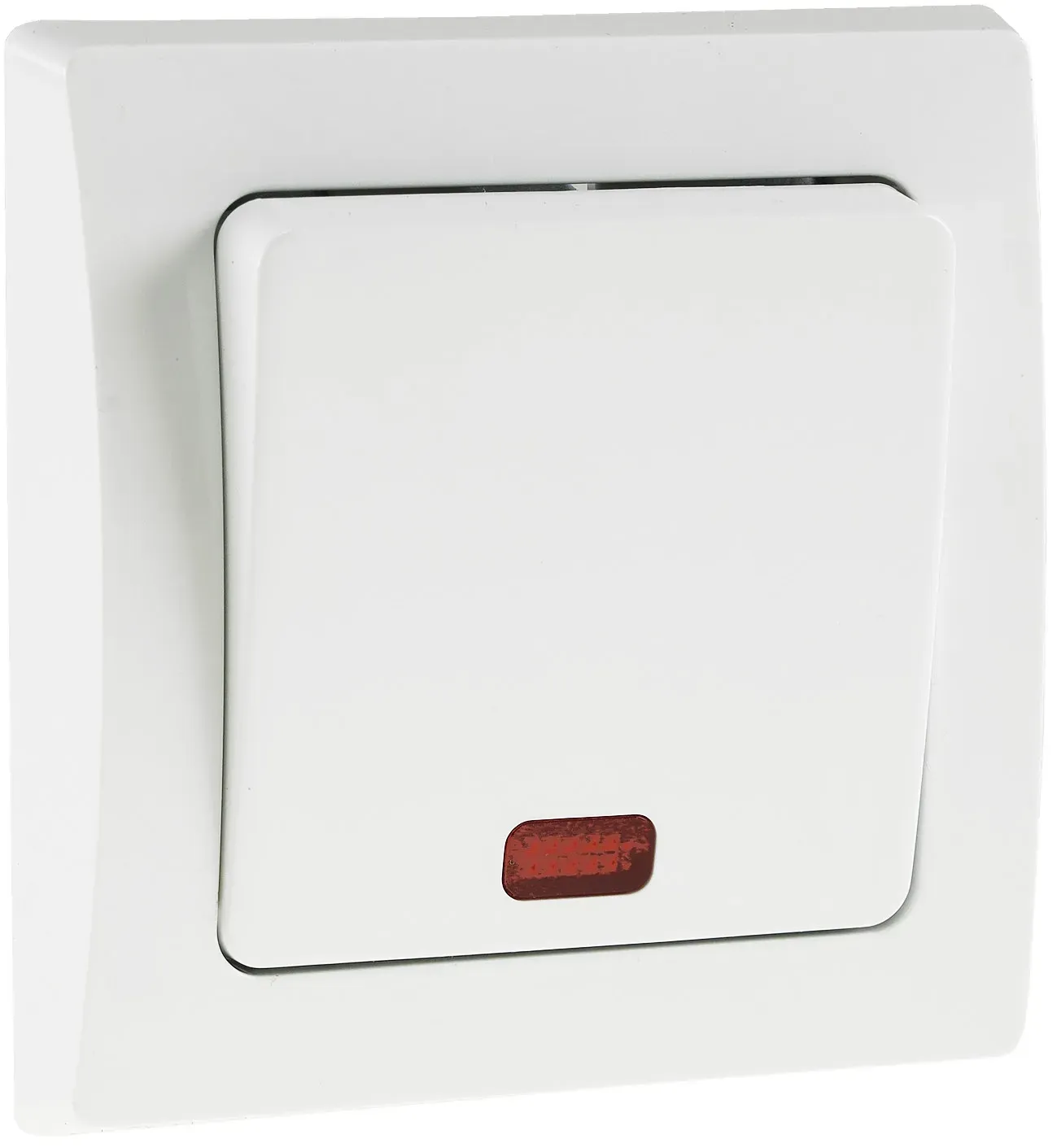 DELPHI Kontroll-Schalter mit Lämpchen 250V~/ 10A, inkl. Rahmen, UP, weiß DELPHI Kontroll-Schalter mit Lämpchen 250V~/ 10A, inkl. Rahmen, UP, weiß
