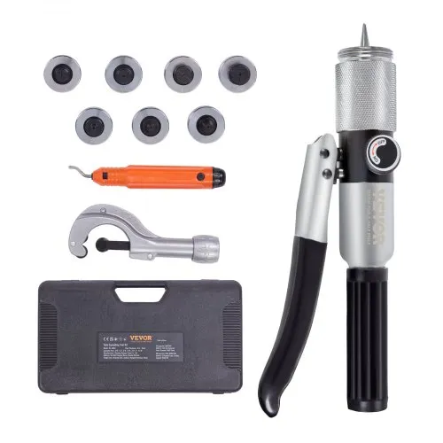 VEVOR Hydraulischer Rohraufweiter Rohrexpander HVAC-Rohraufweiter-Kit mit 7x Matrizen 0,95/1,27/1,59/1,90/2,22/2,54/2,86cm und 1x Rohrschneider Ideal zum Aufweiten von Aluminium Messing Kupfer Stahl VEVOR Hydraulischer Rohraufweiter Rohrexpander HVAC-Rohraufweiter-Kit mit 7x Matrizen 0,95/1,27/1,59/1,90/2,22/2,54/2,86cm und 1x Rohrschneider Ideal zum Aufweiten von Aluminium Messing Kupfer Stahl