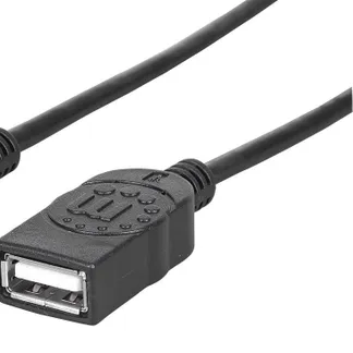 Manhattan Hi-Speed USB 2.0 Verlängerungskabel, USB 2.0, Typ A Stecker – Typ A Buchse, 480 Mbps, 1 m, Schwarz Manhattan Hi-Speed USB 2.0 Verlängerungskabel, USB 2.0, Typ A Stecker – Typ A Buchse, 480 Mbps, 1 m, Schwarz