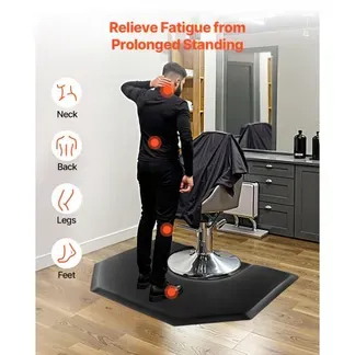 VEVOR Salonmatte für Friseure, 1225×1505 mm, Anti-Ermüdungs-Bodenmatte, Stehmatte, 25 mm dicke Friseursalon-Bodenmatte, leicht zu reinigende PVC-Oberfläche & abgeschrägte Kanten zum Stolpern VEVOR Salonmatte für Friseure, 1225×1505 mm, Anti-Ermüdungs-Bodenmatte, Stehmatte, 25 mm dicke Friseursalon-Bodenmatte, leicht zu reinigende PVC-Oberfläche & abgeschrägte Kanten zum Stolpern